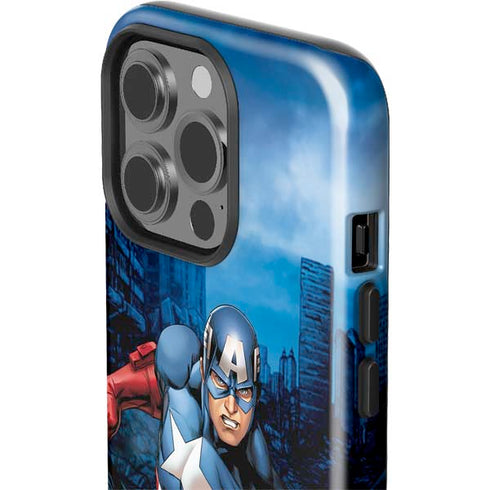 Marvel Captain America Portrait iPhone 15 Pro Impact Case